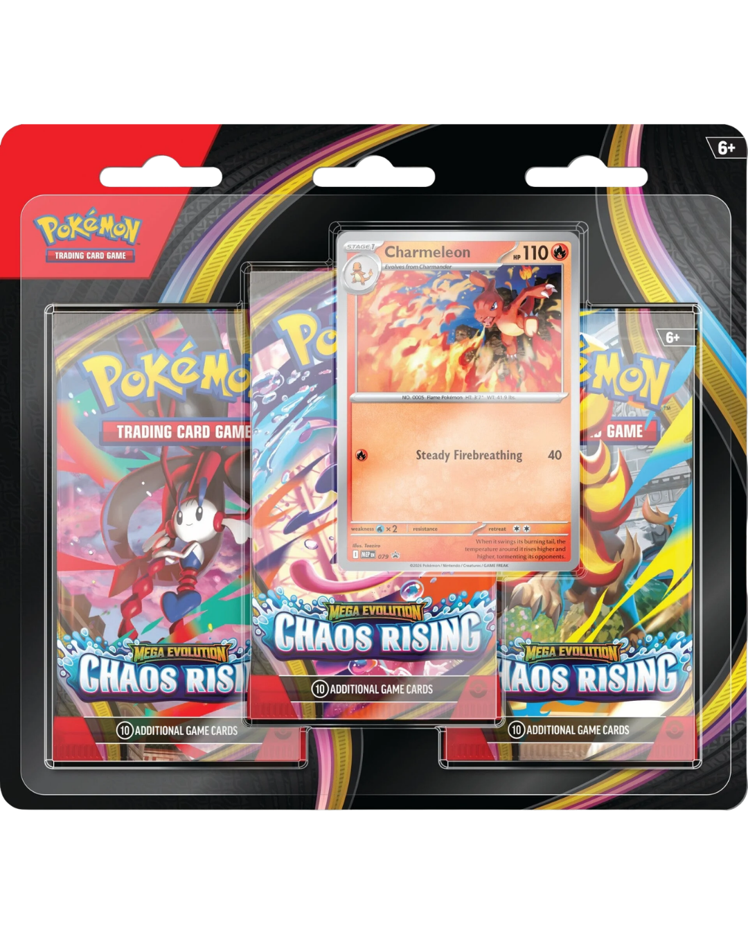 Mega Evolution Chaos Rising- 3-Pack Blister